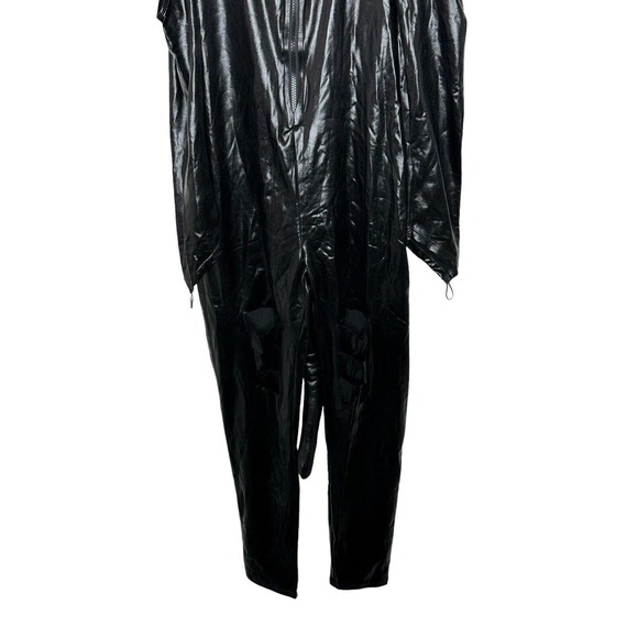 Dreamgirl Womens Cat Fight Costume Large Jumpsuit, Mask With Cat Ears‎ and Belt - Picture 4 of 12
